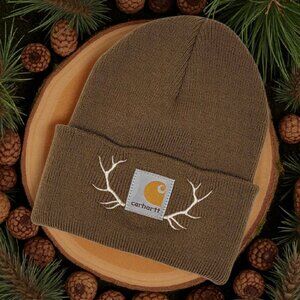 Baby/Toddler-sized Embroidered Carhartt beanie with Elk Antlers